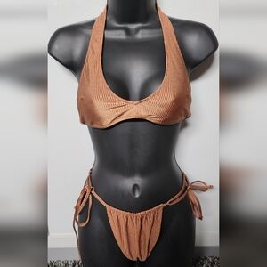 American Eagle Outfitters Tan Bikini Swimwear